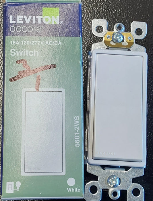Leviton Decora Light Switch 15A-120/227V AC/CA