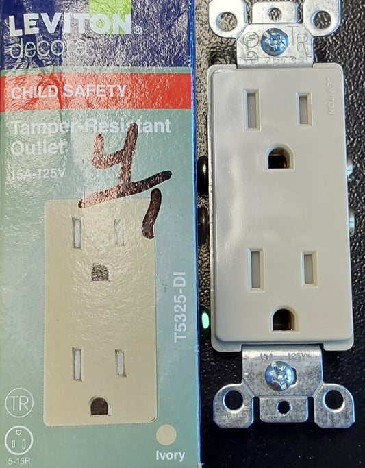 Leviton Decora  Child  Safety Tamper- Resistant Outlet 15A-125V