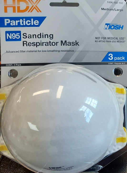 HDX Disposable N95 Sanding Respirator Mask(3-pack)