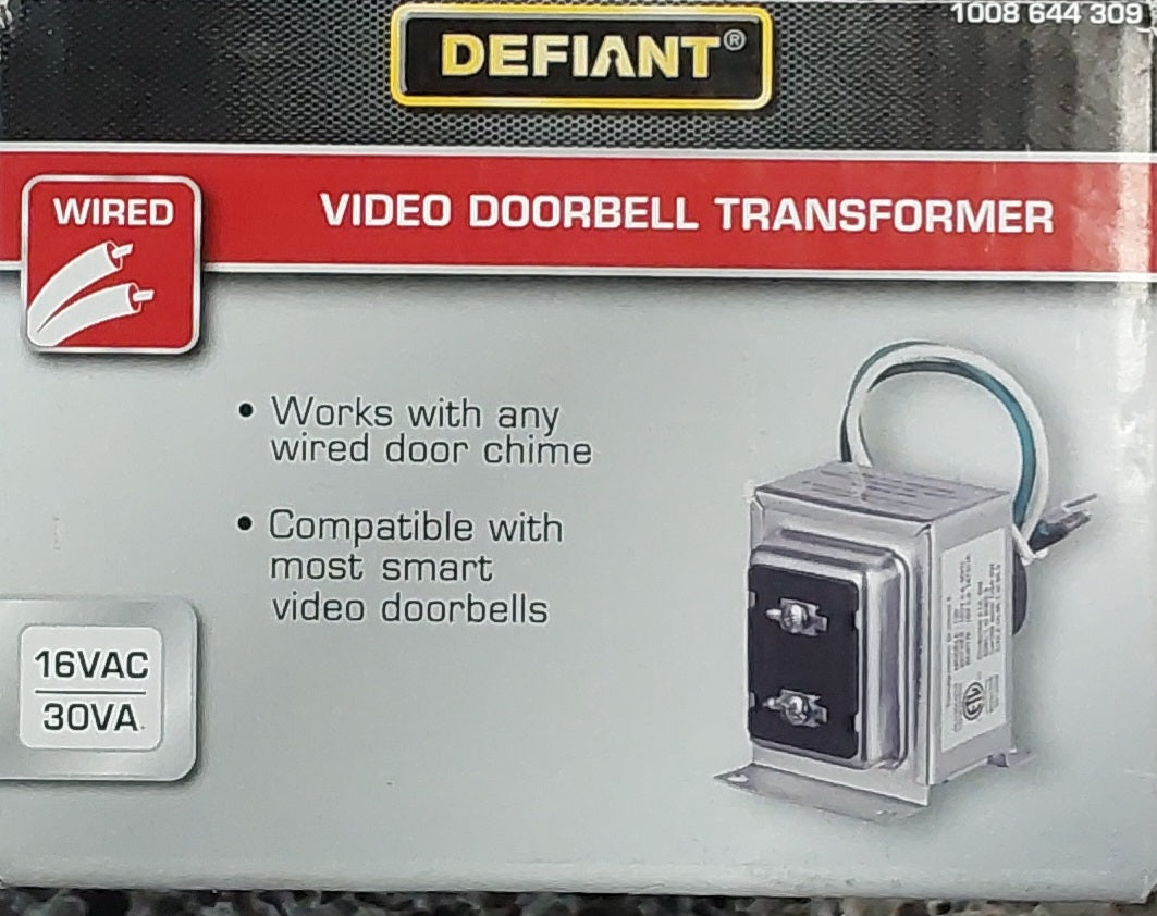 DEFIANT VIDEO DOORBELL  TRANSFORMER # 1008644309