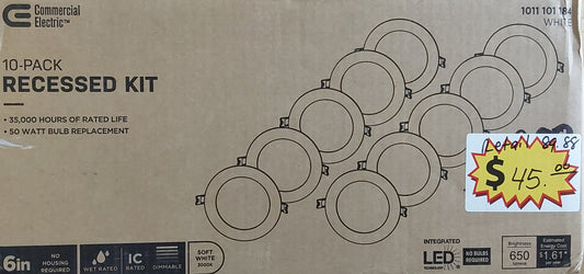 Commercial Electric  10- pack Recessed light #1011101184