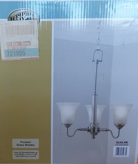 Hampton Bay 3- light Chandelier # 721805