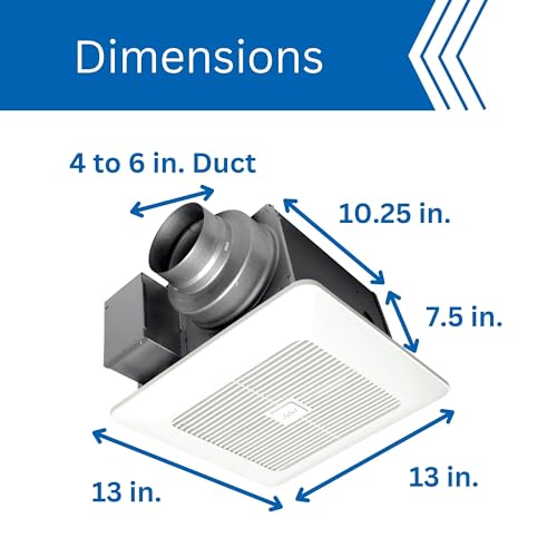 PanasonicFV-0511VK2 Pick-A-Flow - 50-80-110 CFM Bathroom Exhaust Fan - Quiet Energy Star-Certified Ceiling Fan - White