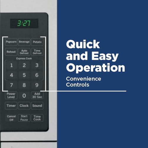 GE JEM3072DHWW Countertop Oven Microwave, OLD 0.7 Cu. Ft, White