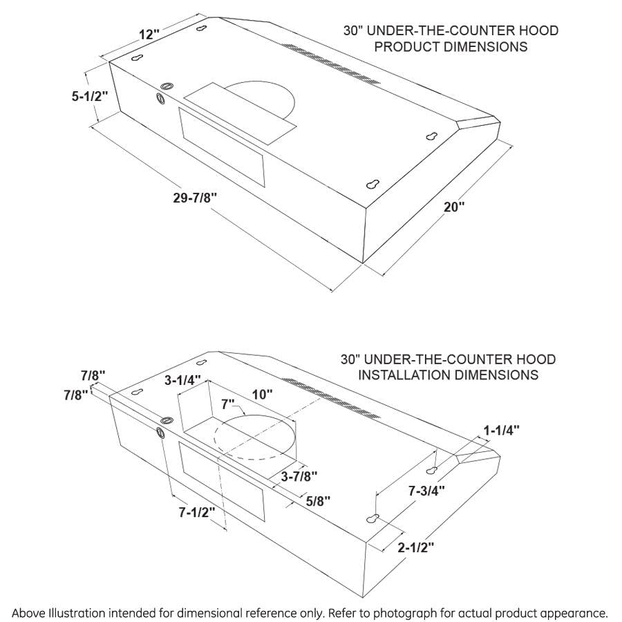 GE PVX7300SJSS Profile 30" Stainless Steel Under Cabinet Range Hood - 400 CFM