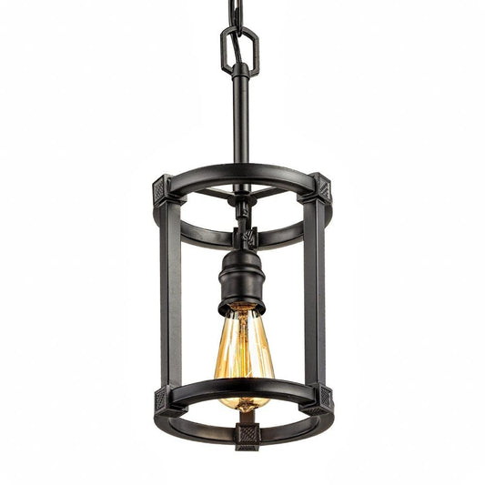 Home Decorators Collection HD-1260-I Romaro Row 1-Light Aged Bronze Pendant