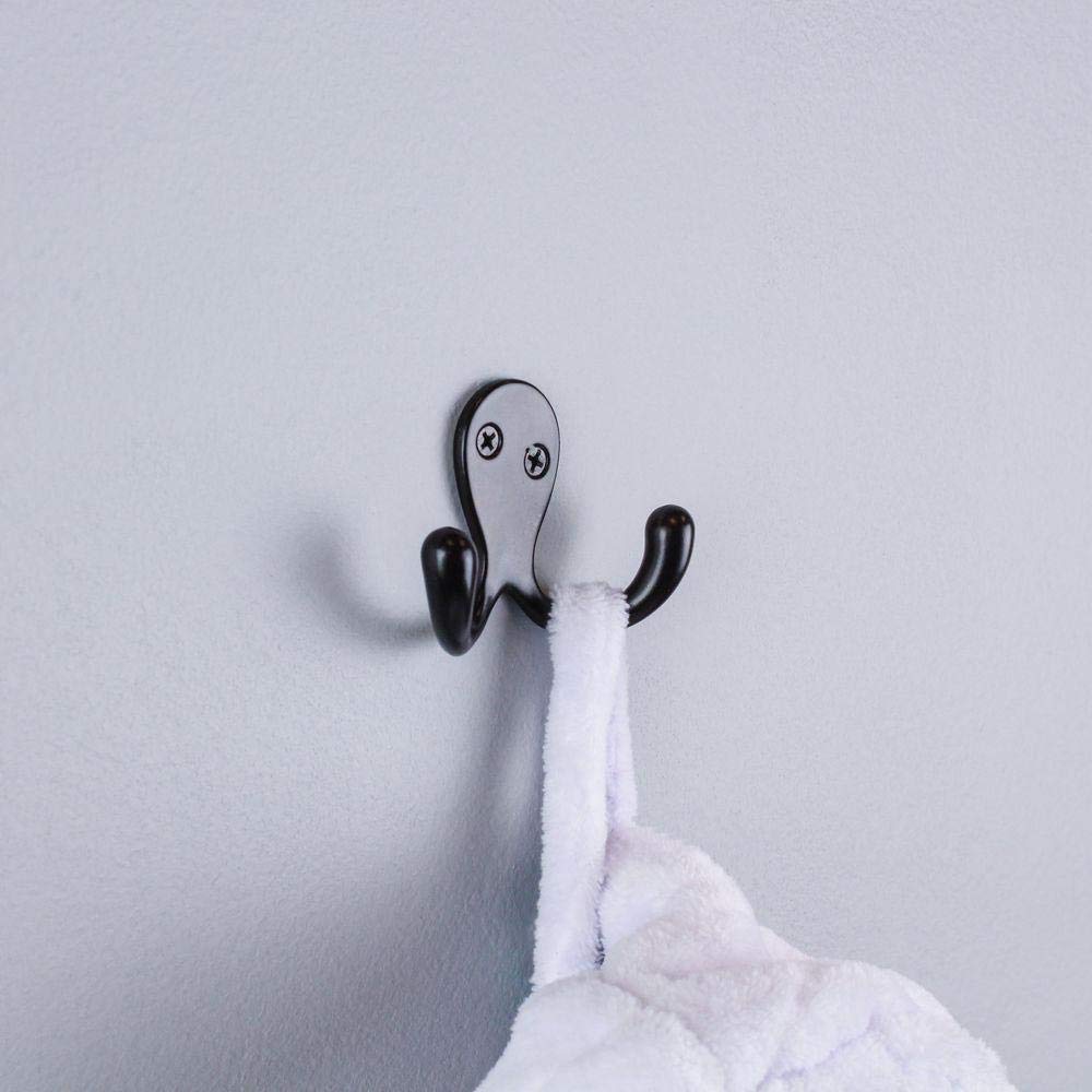 Everbilt Oil-Rubbed Bronze Double Prong Robe Hook
