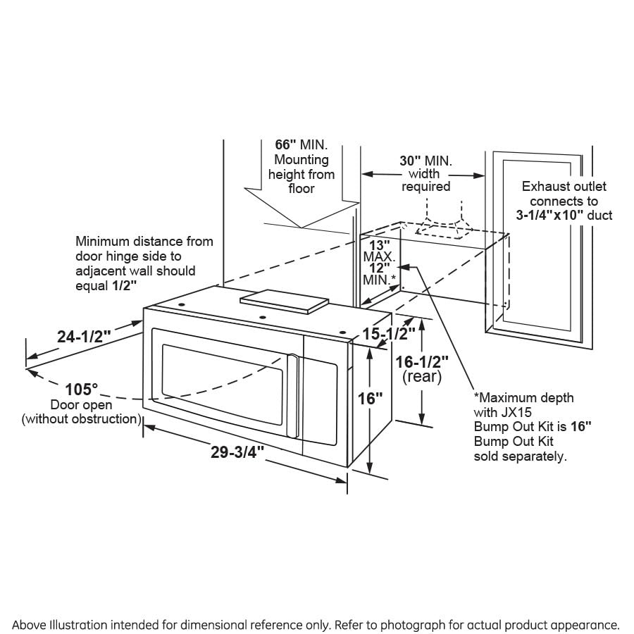 GE JVM7195SKSS Microwave, 30 inches, Stainless Steel