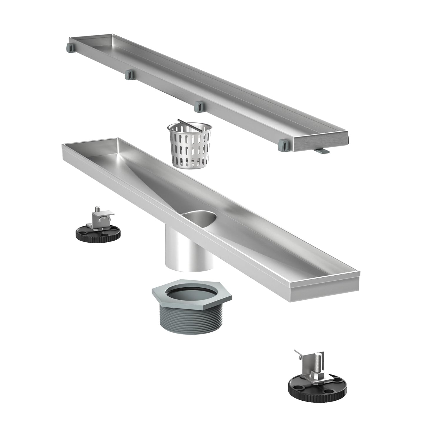 Brushed Bochni Linear Shower Drain Variations