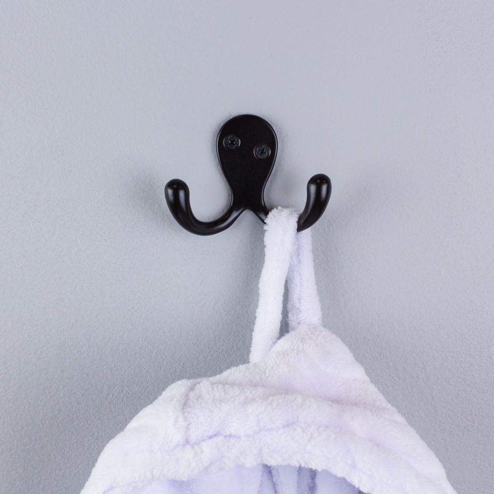 Everbilt Oil-Rubbed Bronze Double Prong Robe Hook