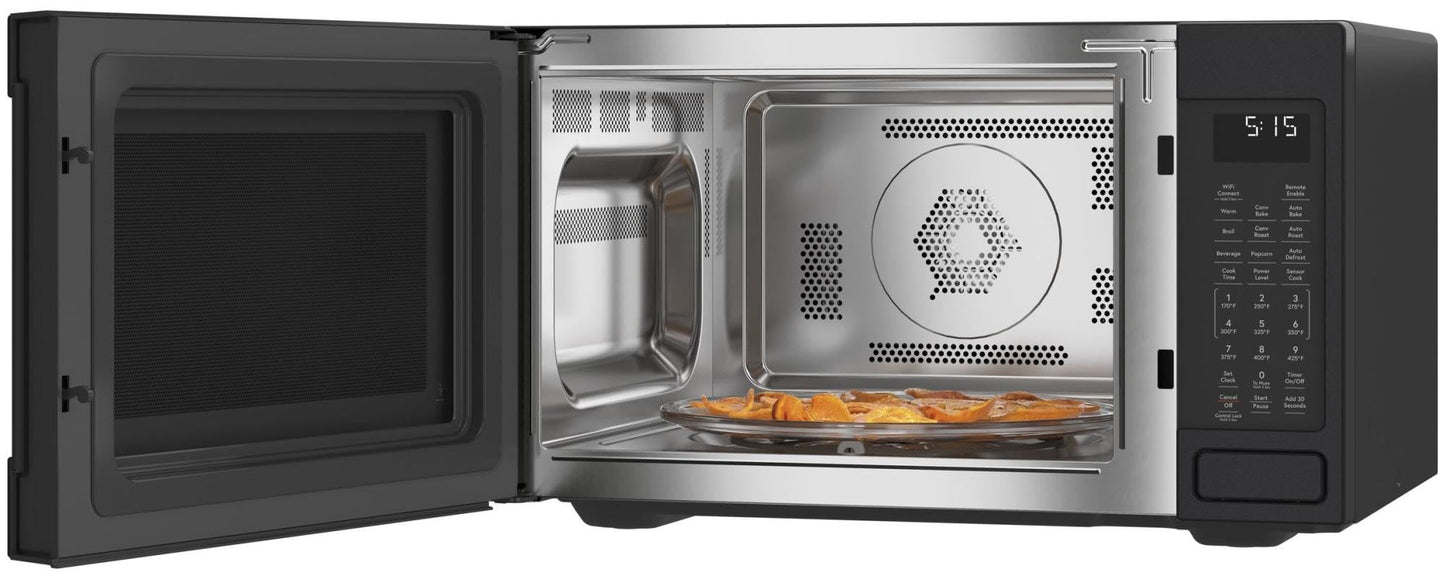 Cafe CEB515P2NSS Matte Collection Countertop Microwave Oven with 1.5 cu. ft. Capacity Convection 1000 Watts 10 Power Levels in Stainless Steel