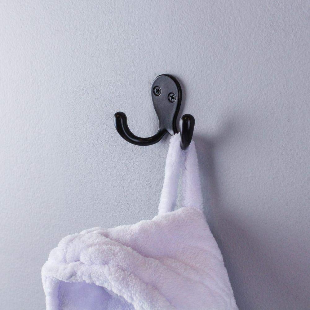 Everbilt Oil-Rubbed Bronze Double Prong Robe Hook