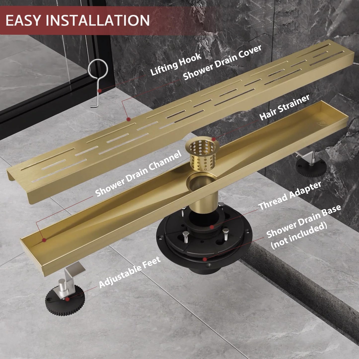 Muschbath Linear Shower Drain LSD-04A