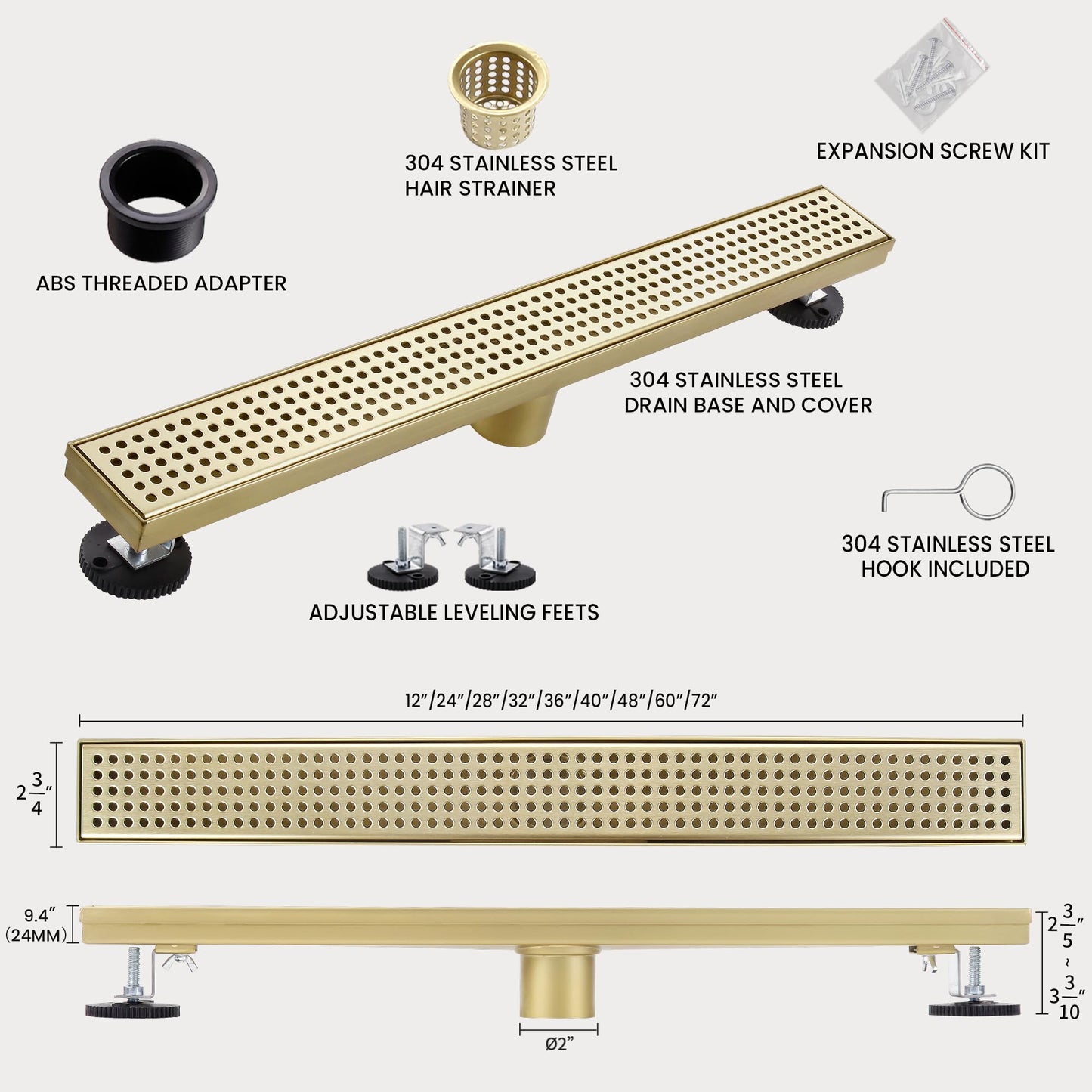 Muschbath Linear Shower Drain LSD-04A