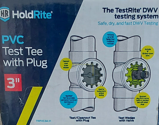 HR - 3" PVC Test Tee with Plug