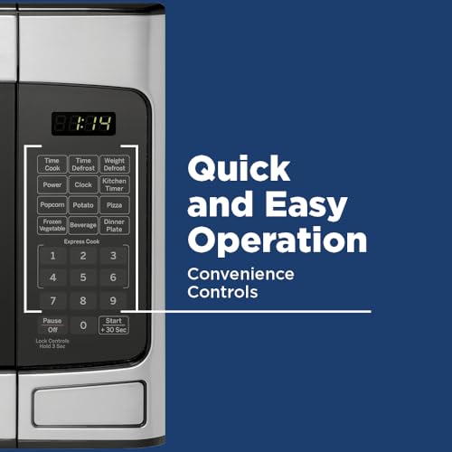 GE JESP113SPSS Countertop Microwave Oven, 1.1 Cubic Ft, Stainless Steel