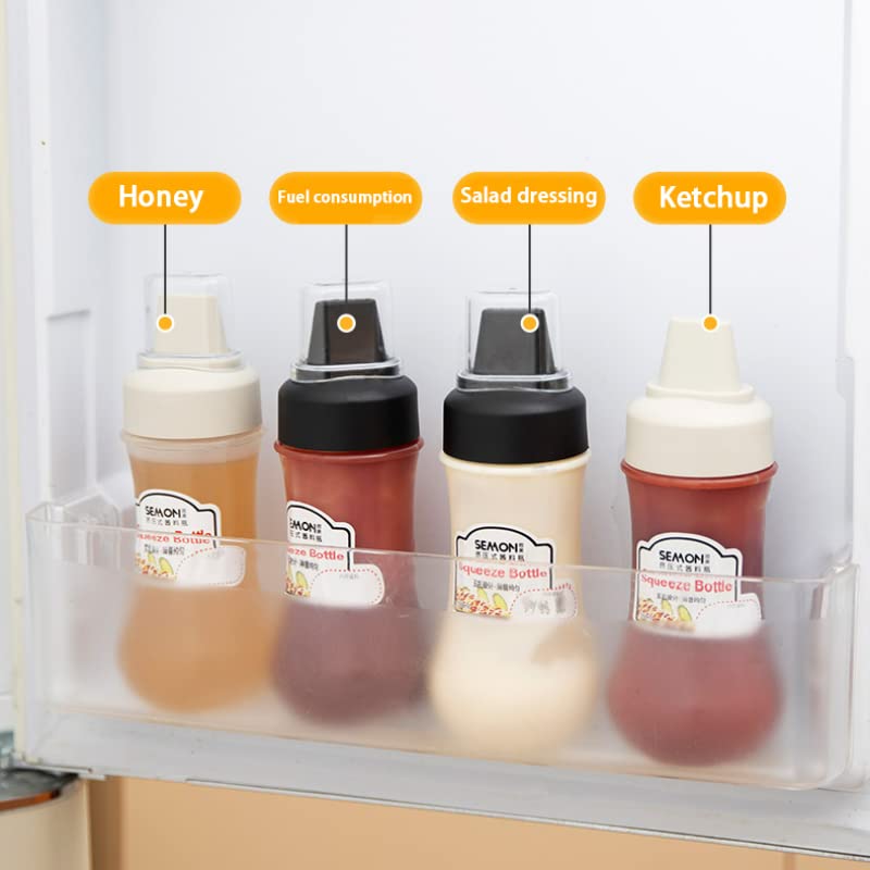 Uneedb Condiment Squeeze Bottles 5 Hole Nozzles 11.8oz/350ml Sauce Squeeze Bottle, Ketchup Bottles Squeeze for Ketchup, Sauces, Syrup, BBQ, Kitchen