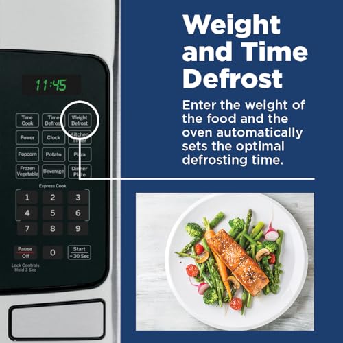 GE JESP113SPSS Countertop Microwave Oven, 1.1 Cubic Ft, Stainless Steel