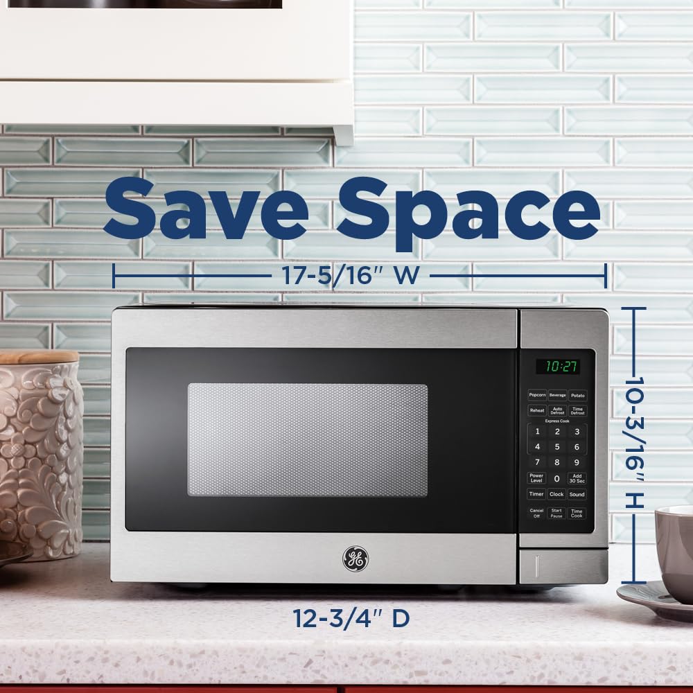 GE Countertop Microwave Oven | 0.7 Cubic Feet Capacity, 700 Watts | Kitchen Essentials for The Countertop or Dorm Room