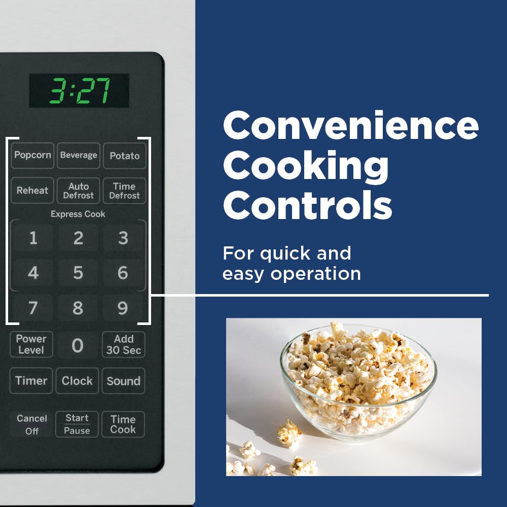 GE Countertop Microwave Oven | 0.7 Cubic Feet Capacity, 700 Watts | Kitchen Essentials for The Countertop or Dorm Room
