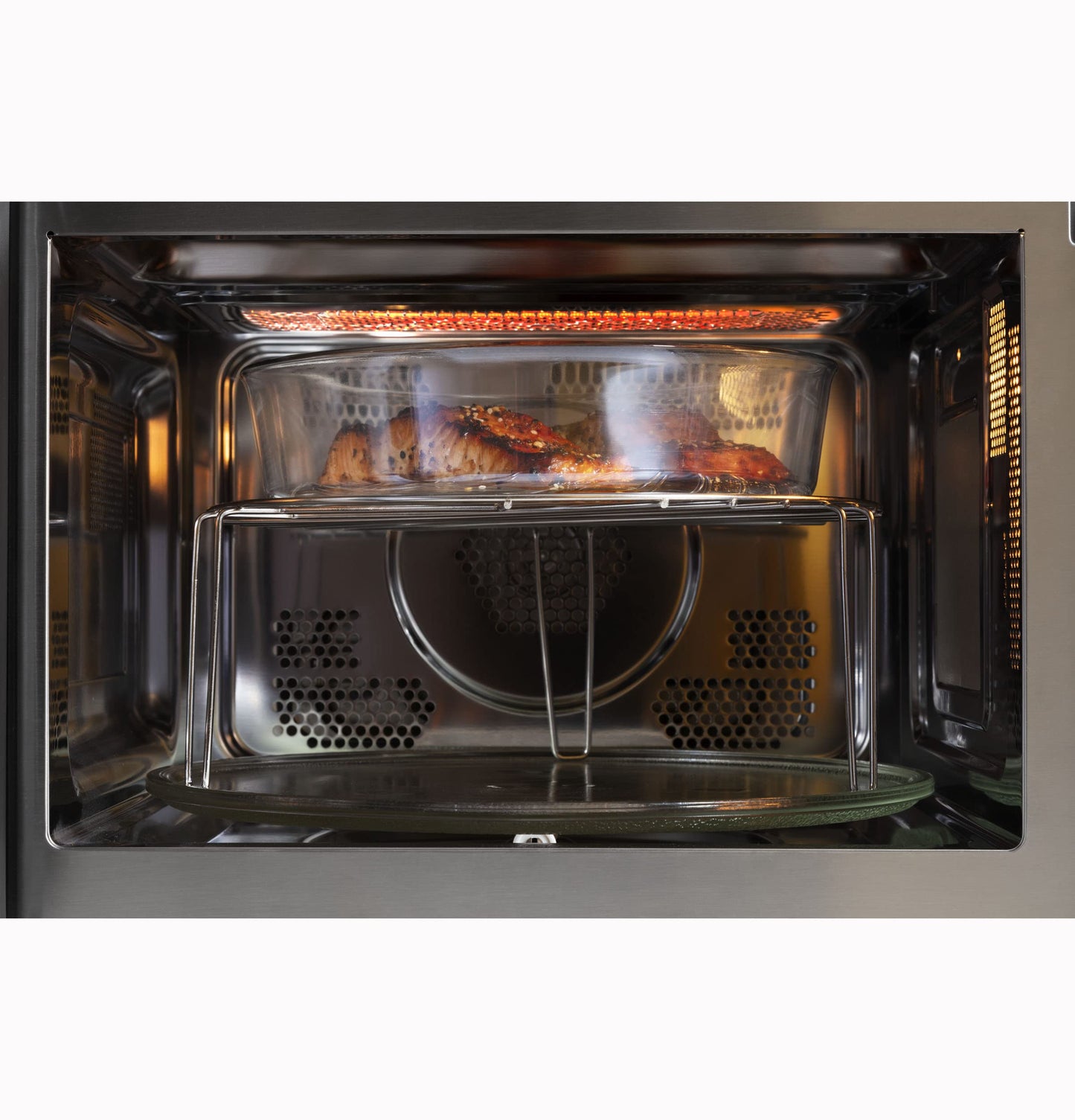 GE JES1109RRSS 1.0 Cu. Ft. Capacity Countertop Convection Microwave Oven with Air Fry, Stainless Steel