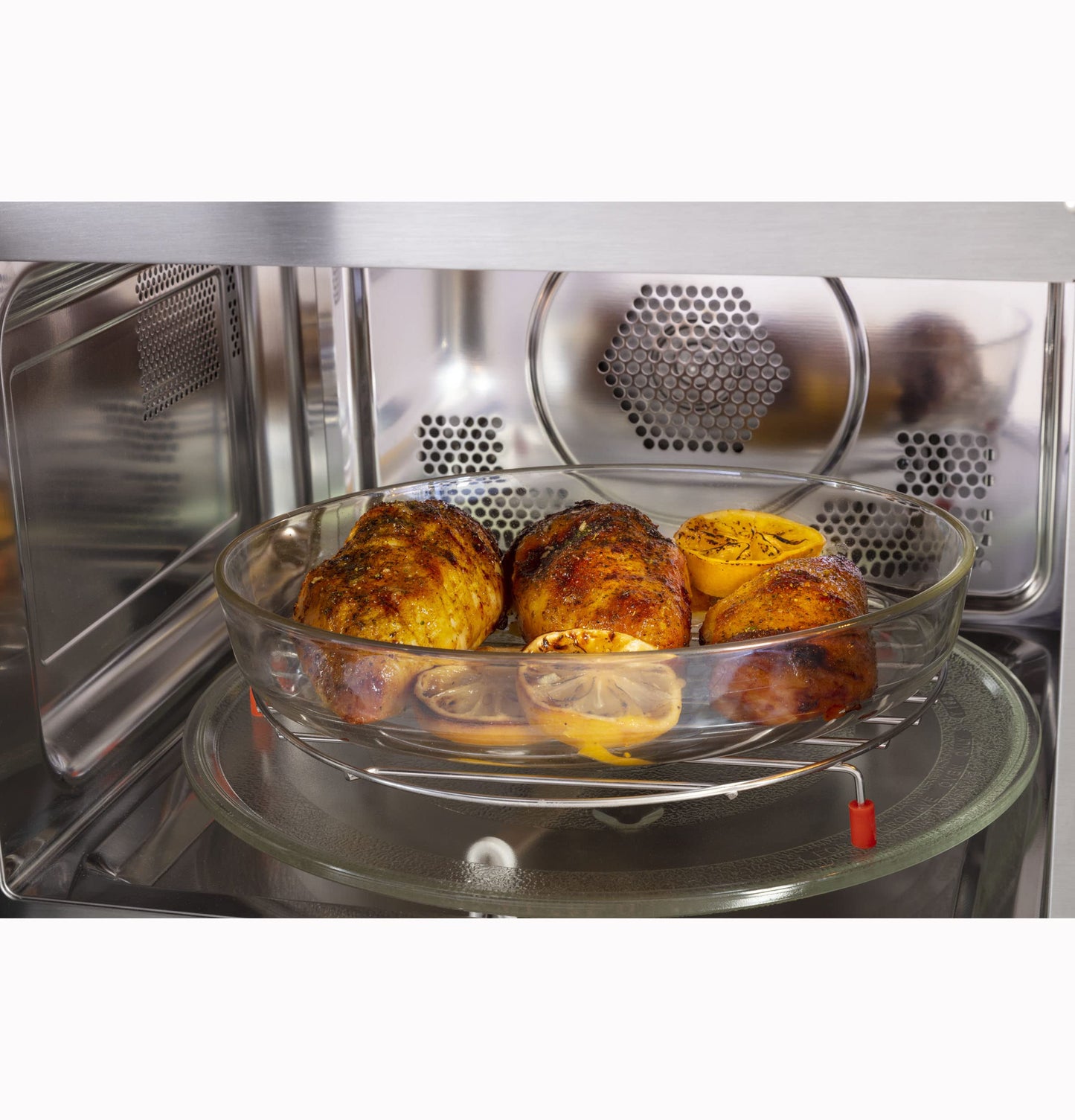 GE JES1109RRSS 1.0 Cu. Ft. Capacity Countertop Convection Microwave Oven with Air Fry, Stainless Steel