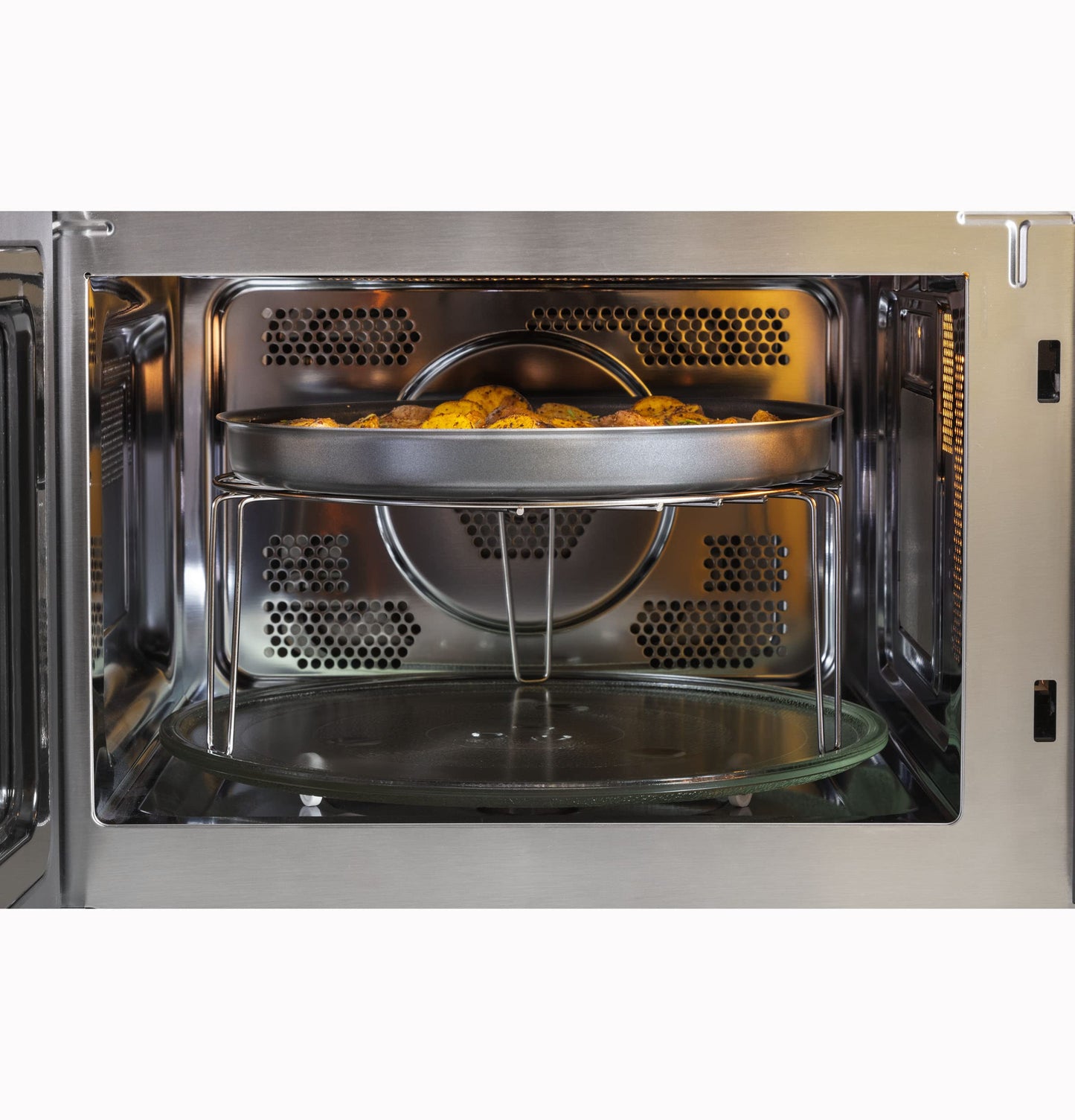 GE JES1109RRSS 1.0 Cu. Ft. Capacity Countertop Convection Microwave Oven with Air Fry, Stainless Steel